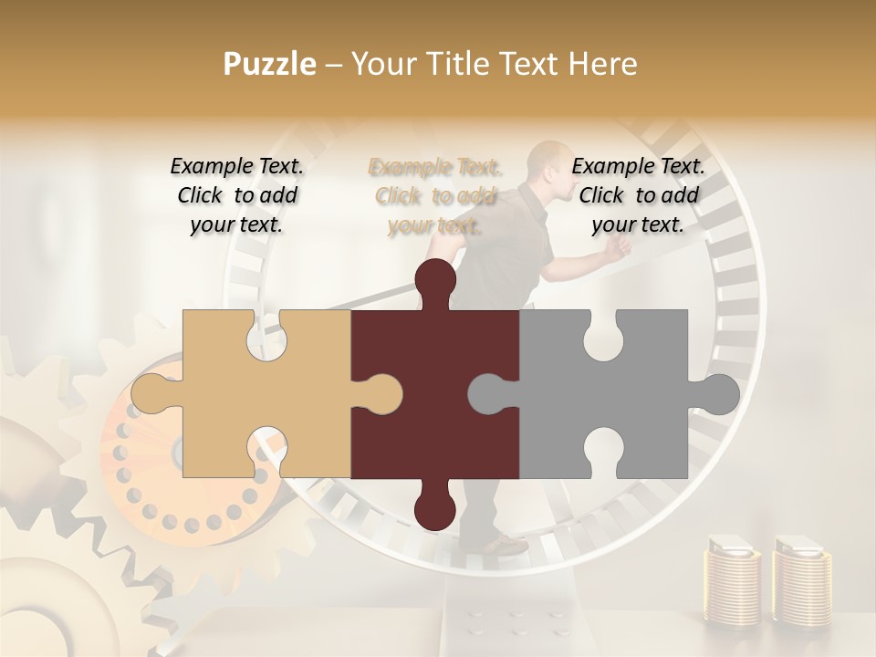 Runner Caucasian Business PowerPoint Template