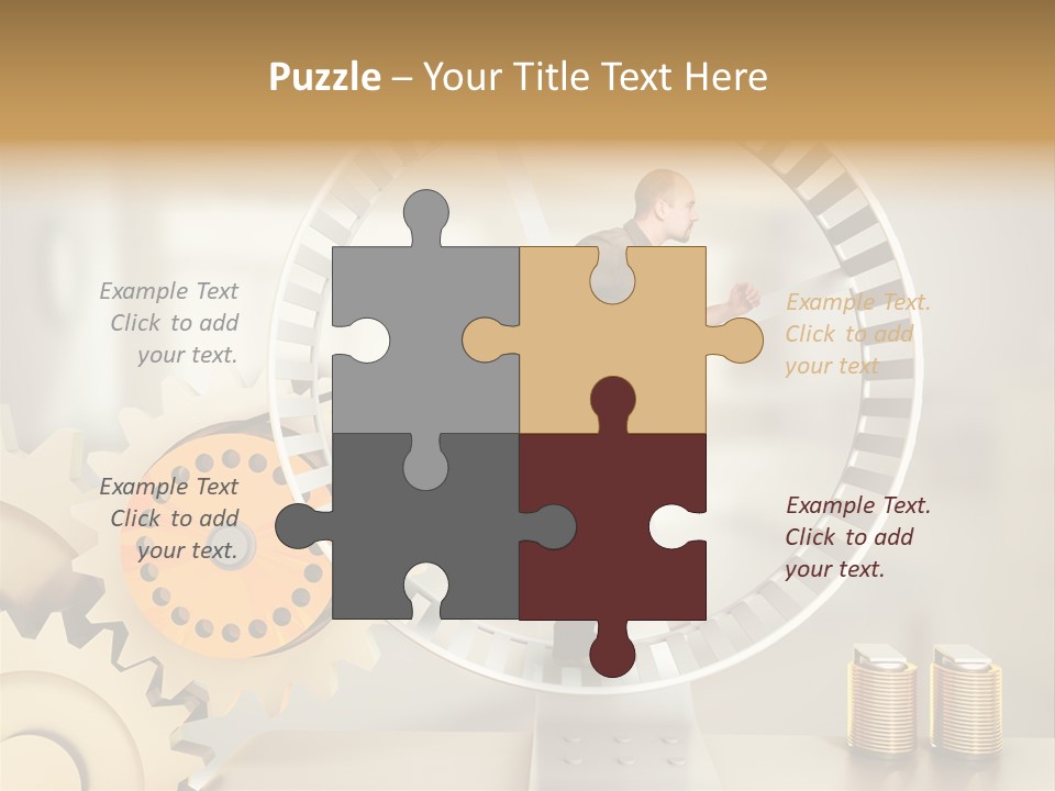 Runner Caucasian Business PowerPoint Template