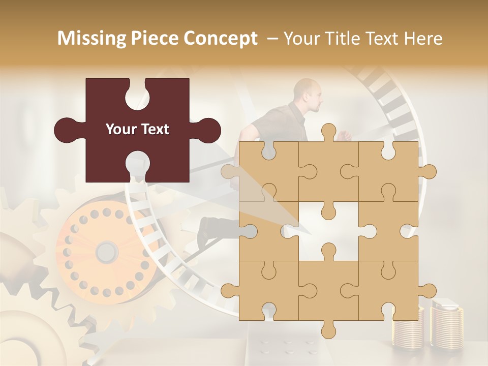 Runner Caucasian Business PowerPoint Template