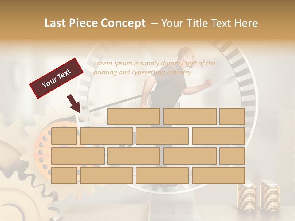 Runner Caucasian Business PowerPoint Template