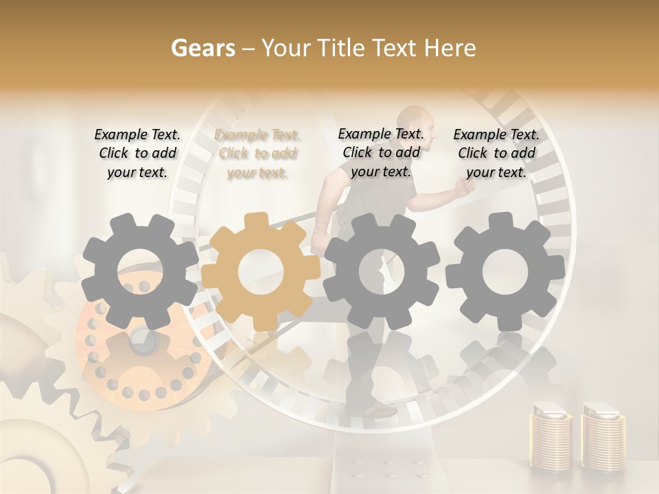 Runner Caucasian Business PowerPoint Template