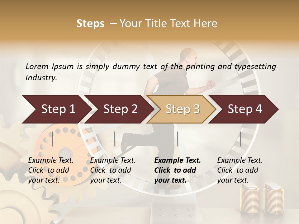 Runner Caucasian Business PowerPoint Template