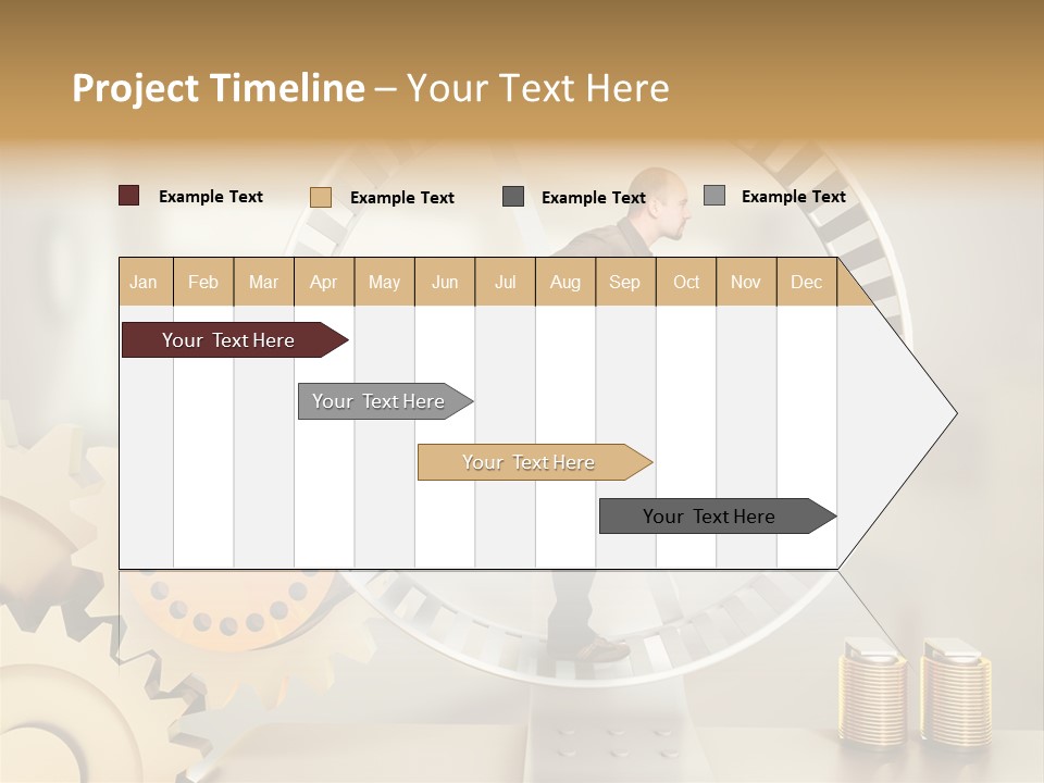 Runner Caucasian Business PowerPoint Template
