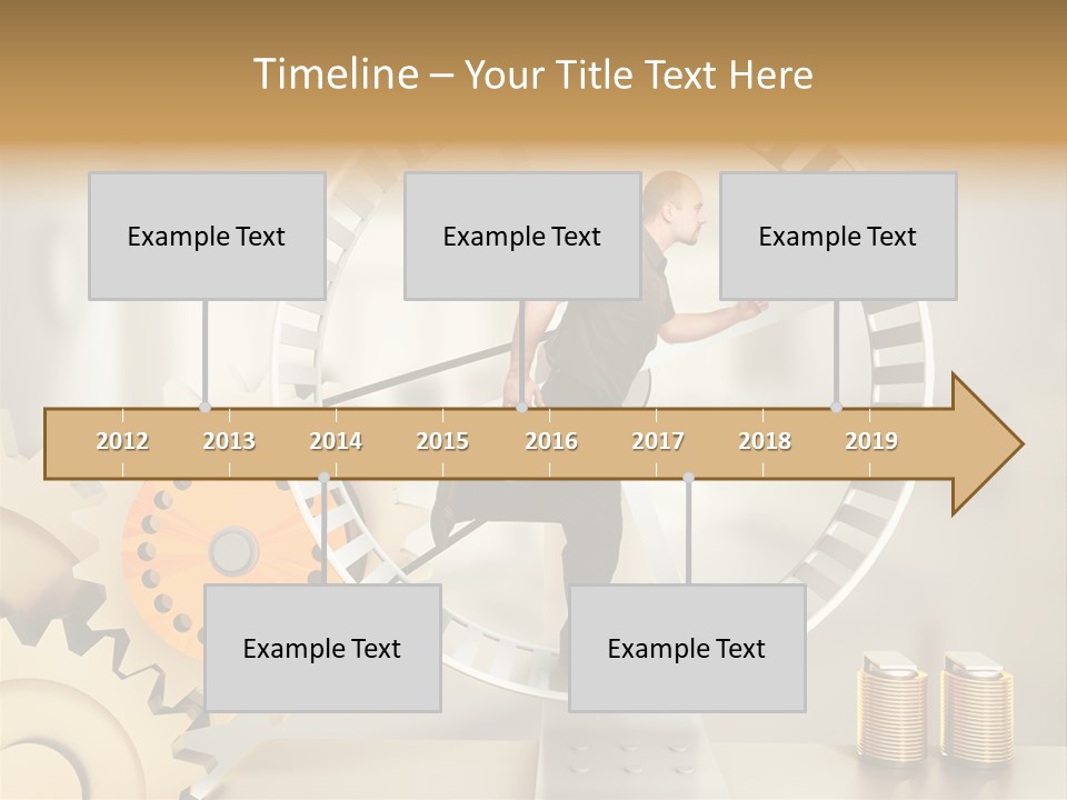 Runner Caucasian Business PowerPoint Template