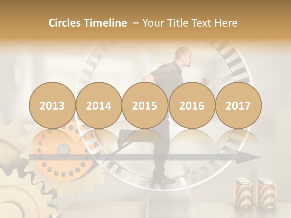 Runner Caucasian Business PowerPoint Template