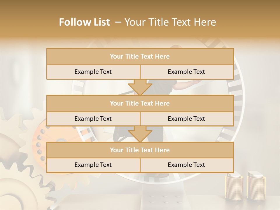 Runner Caucasian Business PowerPoint Template