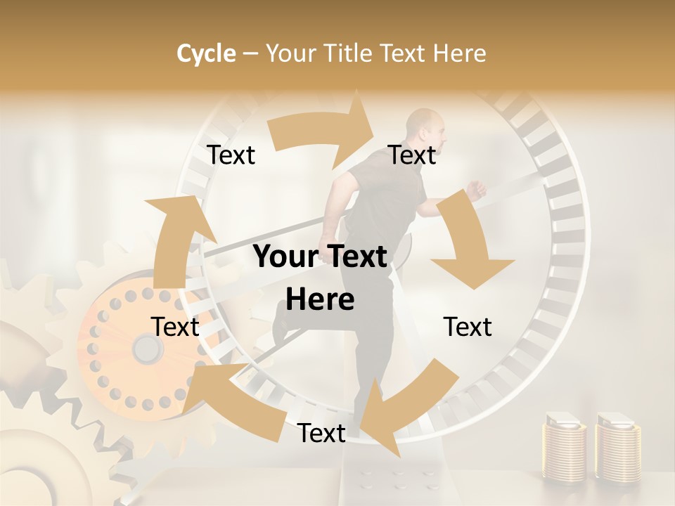 Runner Caucasian Business PowerPoint Template