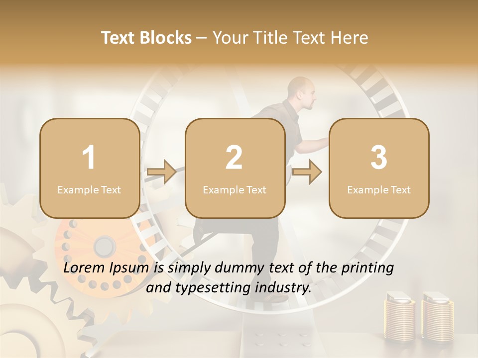 Runner Caucasian Business PowerPoint Template