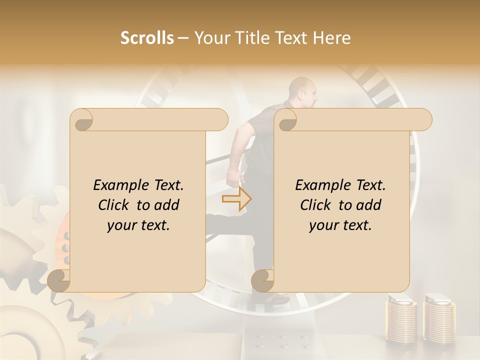 Runner Caucasian Business PowerPoint Template