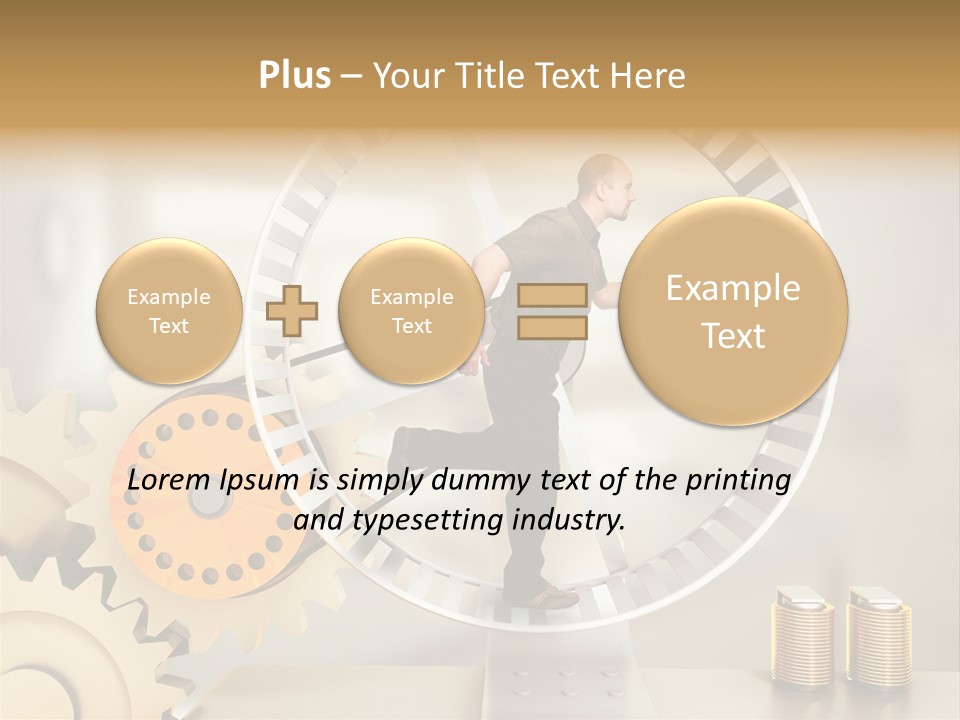 Runner Caucasian Business PowerPoint Template