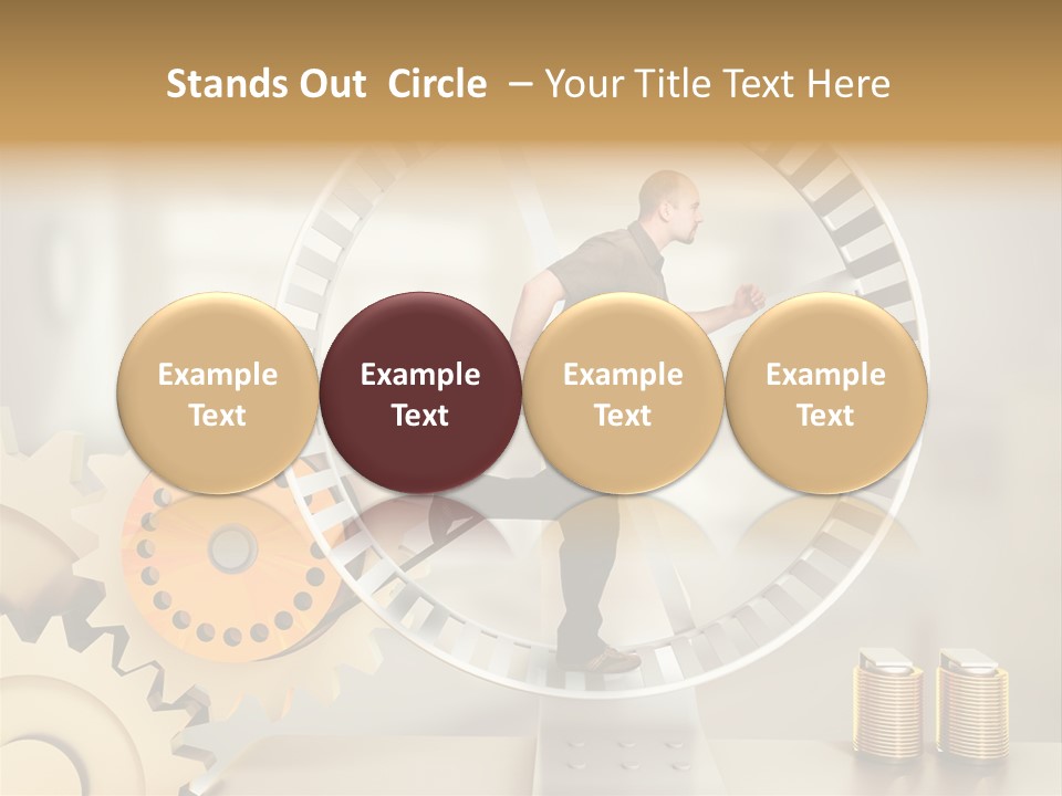 Runner Caucasian Business PowerPoint Template