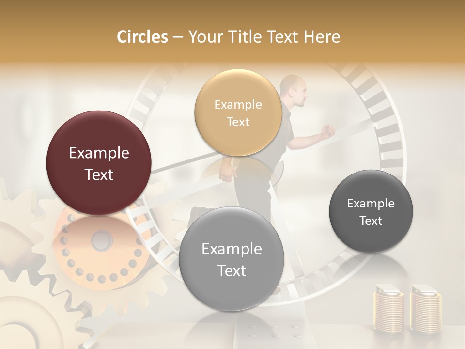 Runner Caucasian Business PowerPoint Template