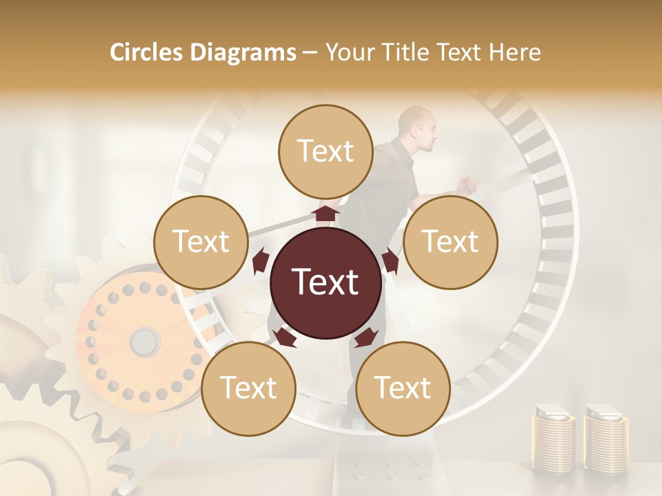 Runner Caucasian Business PowerPoint Template