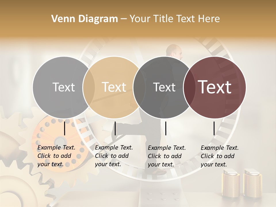 Runner Caucasian Business PowerPoint Template