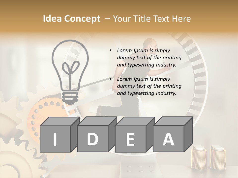 Runner Caucasian Business PowerPoint Template