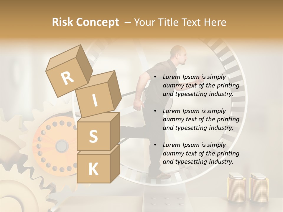 Runner Caucasian Business PowerPoint Template