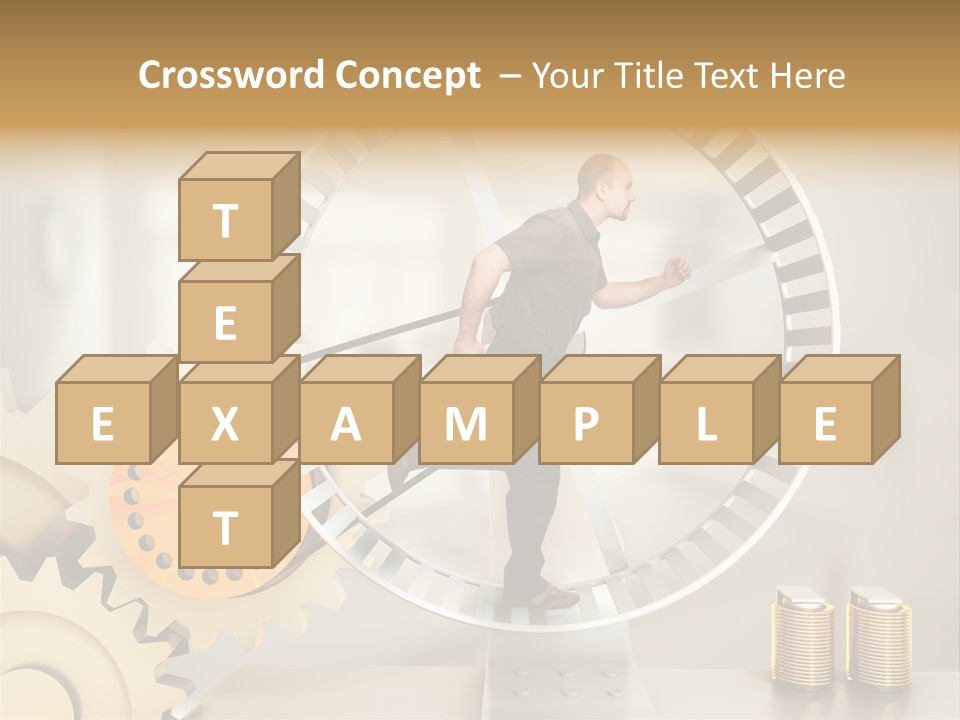 Runner Caucasian Business PowerPoint Template