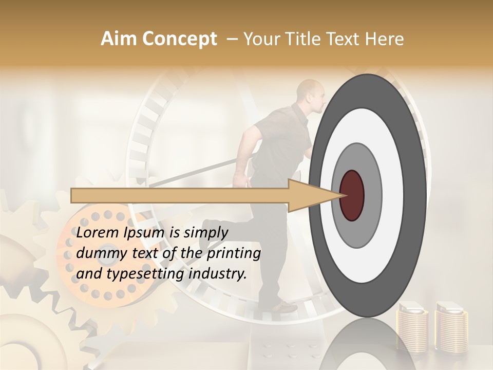 Runner Caucasian Business PowerPoint Template