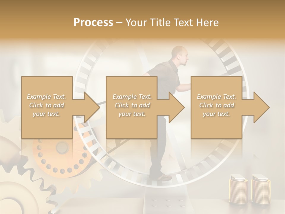 Runner Caucasian Business PowerPoint Template