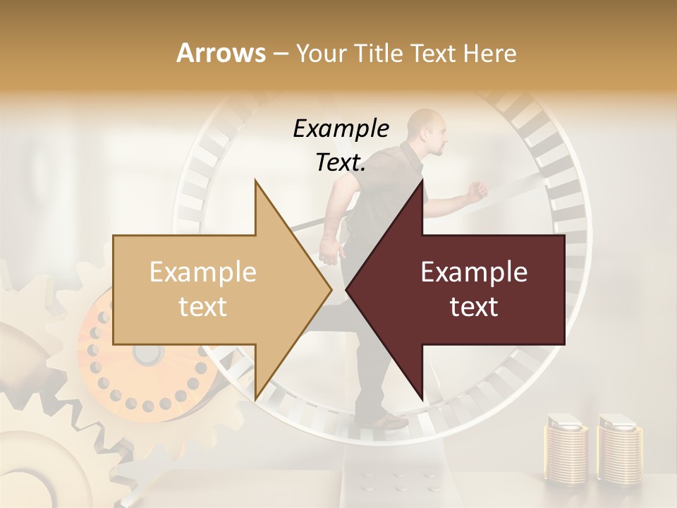 Runner Caucasian Business PowerPoint Template