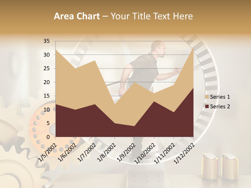 Runner Caucasian Business PowerPoint Template