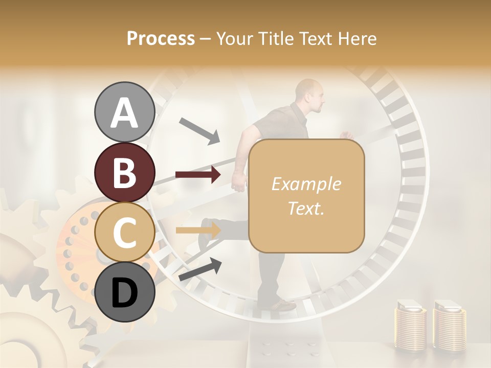 Runner Caucasian Business PowerPoint Template