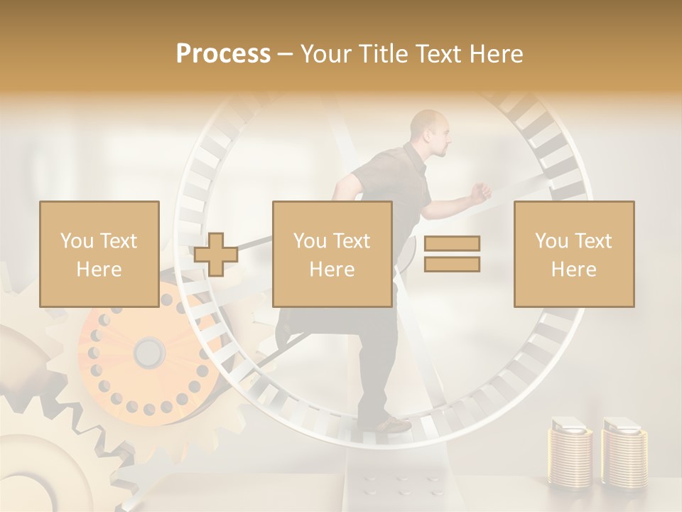 Runner Caucasian Business PowerPoint Template