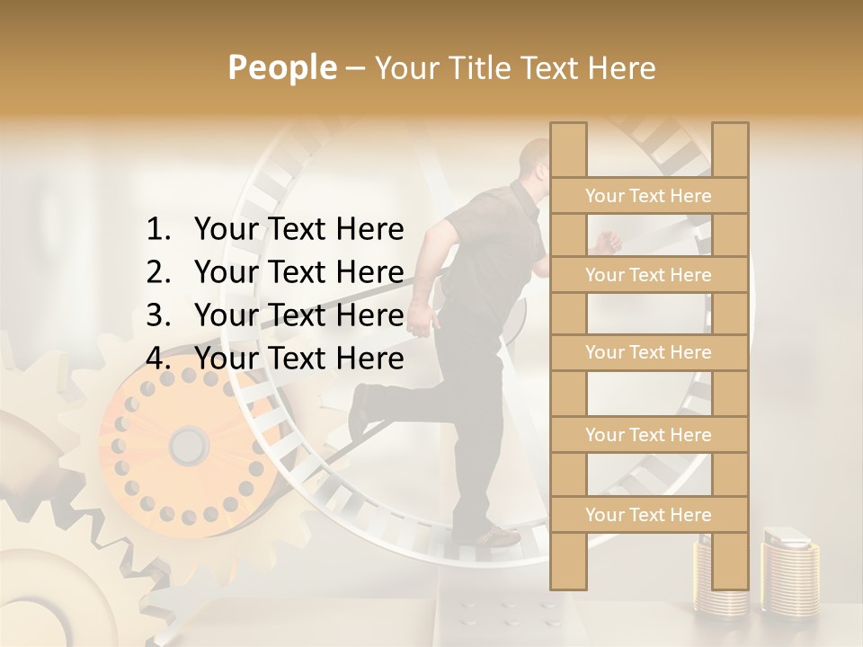 Runner Caucasian Business PowerPoint Template