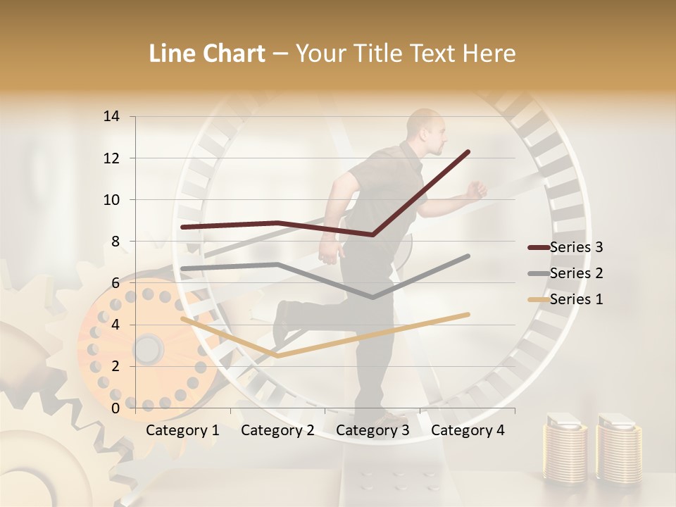Runner Caucasian Business PowerPoint Template