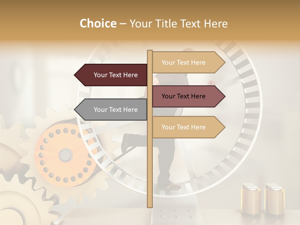 Runner Caucasian Business PowerPoint Template