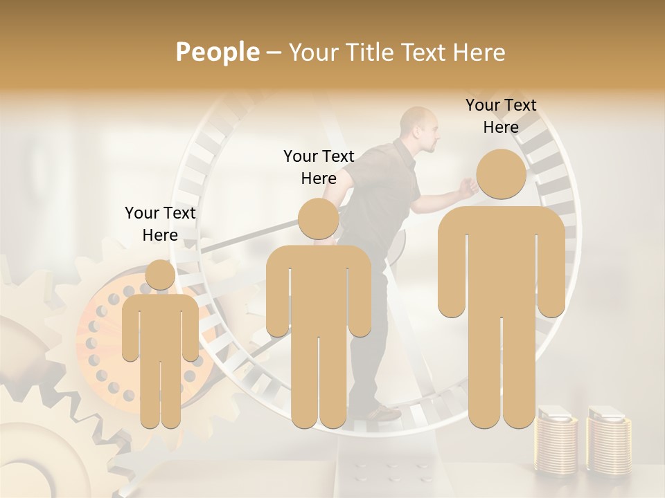 Runner Caucasian Business PowerPoint Template