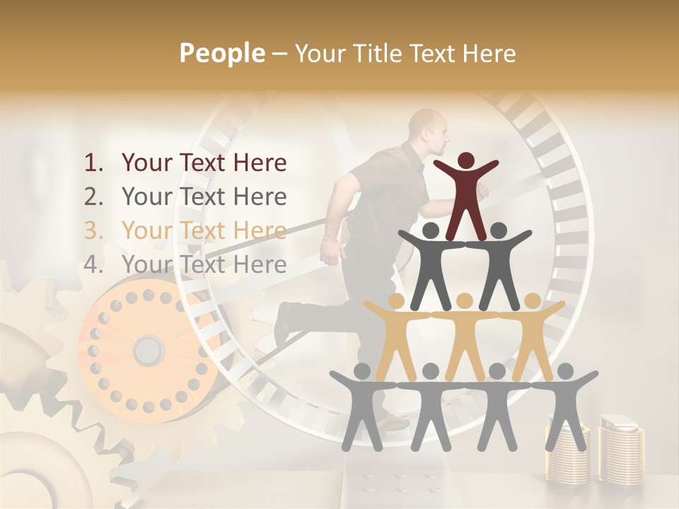 Runner Caucasian Business PowerPoint Template