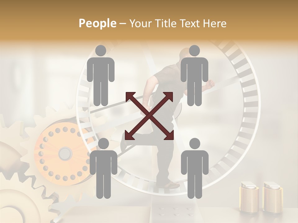 Runner Caucasian Business PowerPoint Template