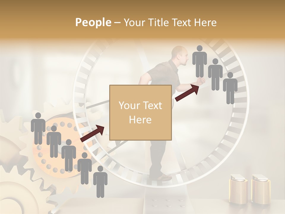 Runner Caucasian Business PowerPoint Template
