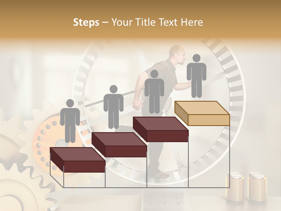 Runner Caucasian Business PowerPoint Template