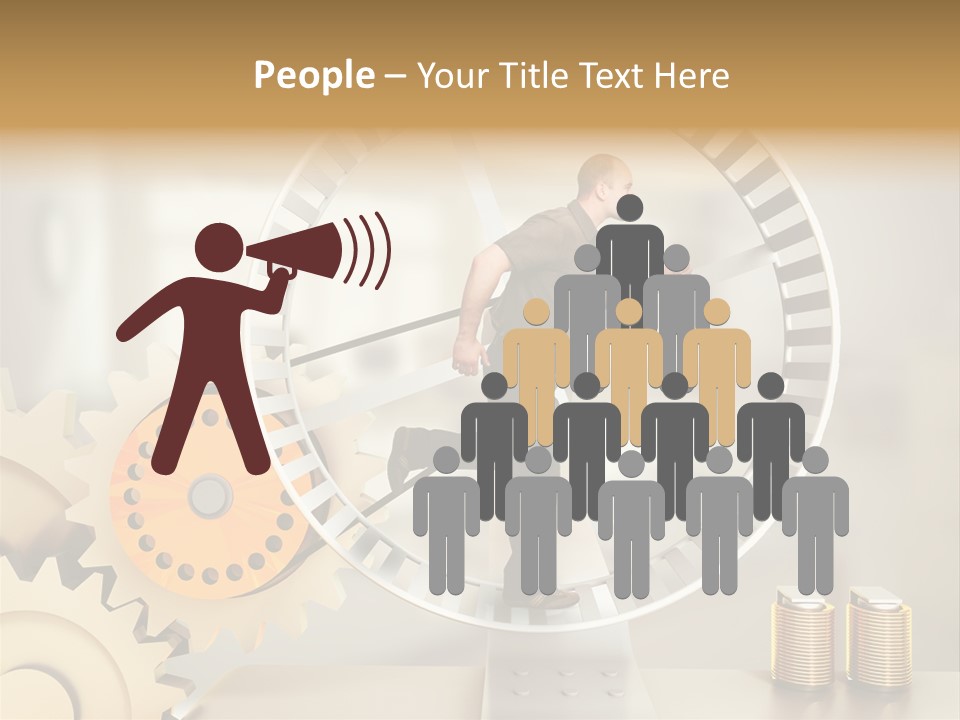 Runner Caucasian Business PowerPoint Template