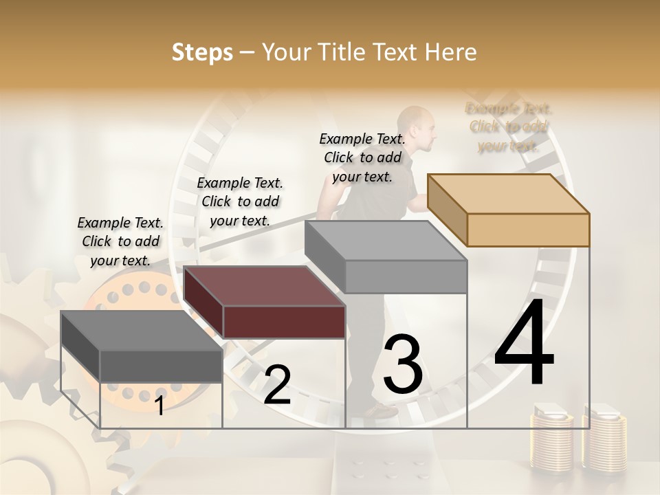 Runner Caucasian Business PowerPoint Template