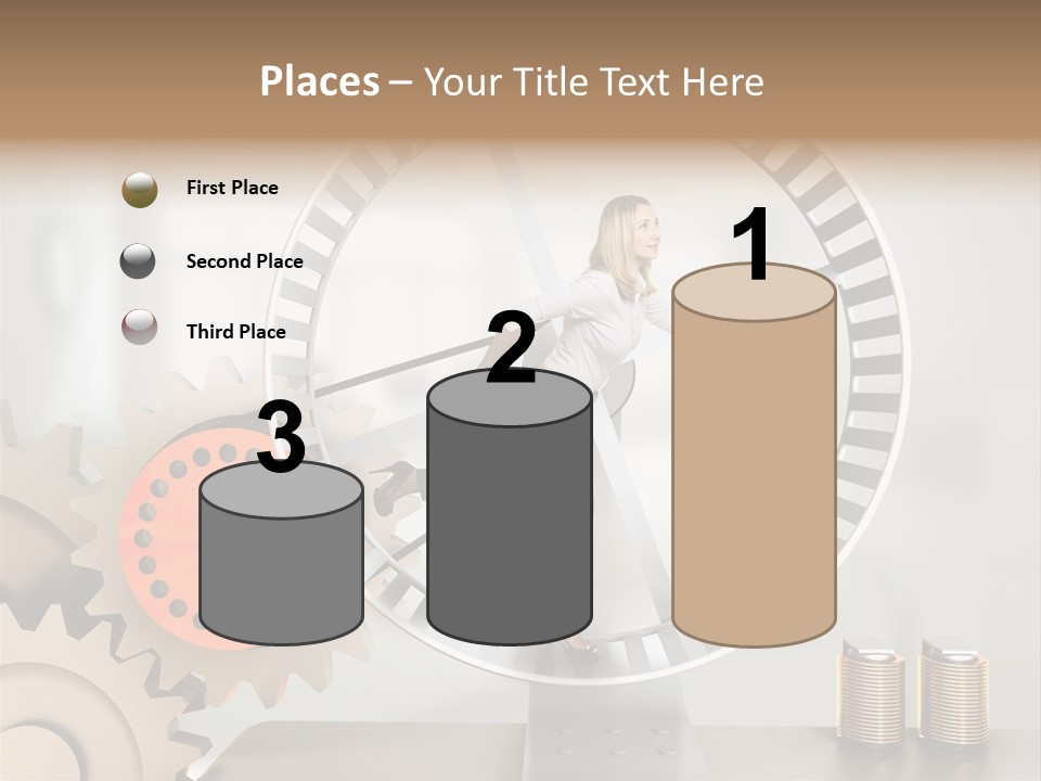 Wheel Happy Run PowerPoint Template