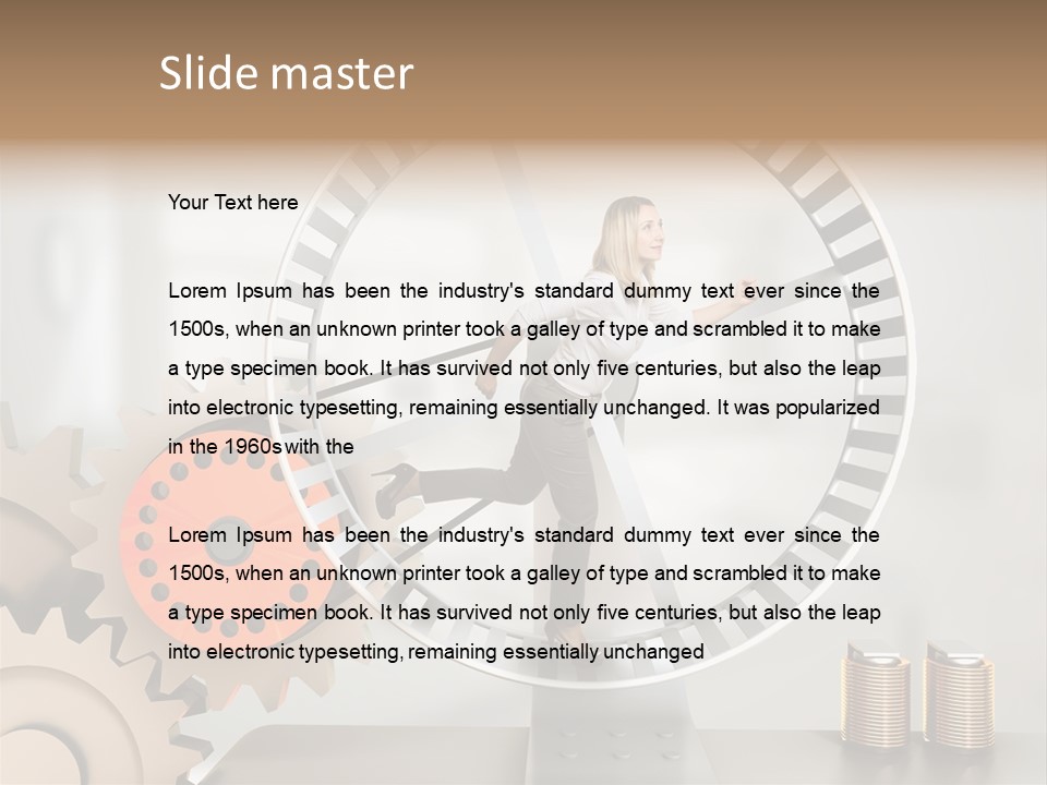 Wheel Happy Run PowerPoint Template