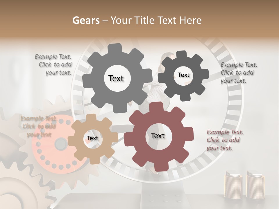 Wheel Happy Run PowerPoint Template