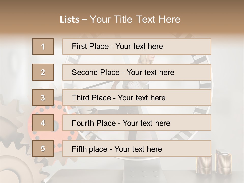 Wheel Happy Run PowerPoint Template