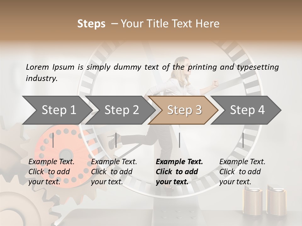 Wheel Happy Run PowerPoint Template