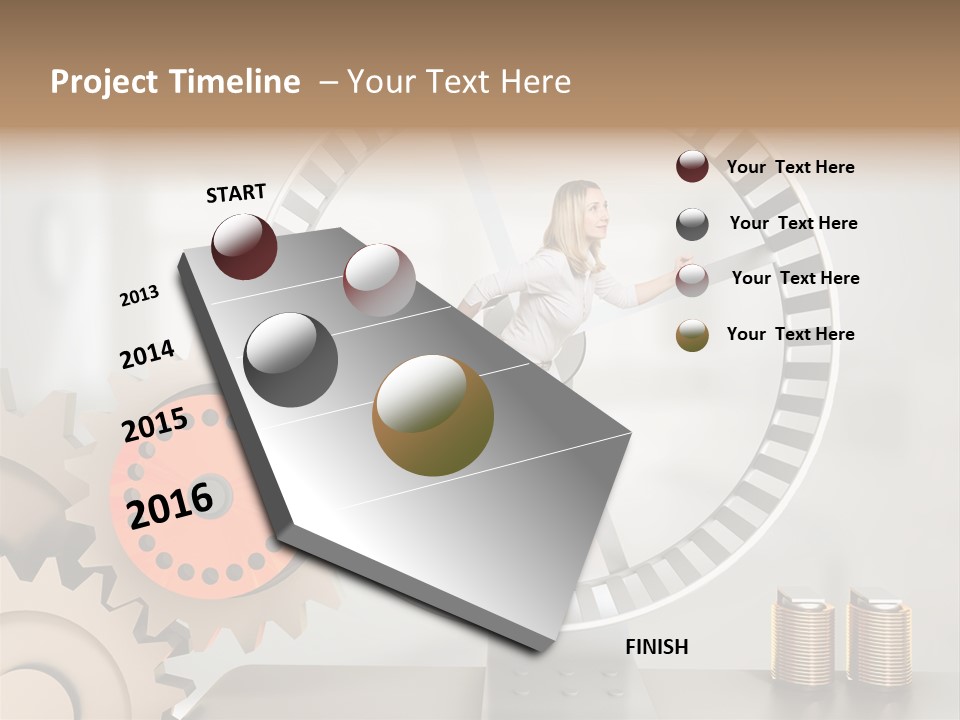 Wheel Happy Run PowerPoint Template