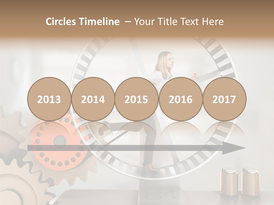 Wheel Happy Run PowerPoint Template