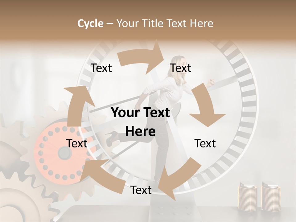Wheel Happy Run PowerPoint Template