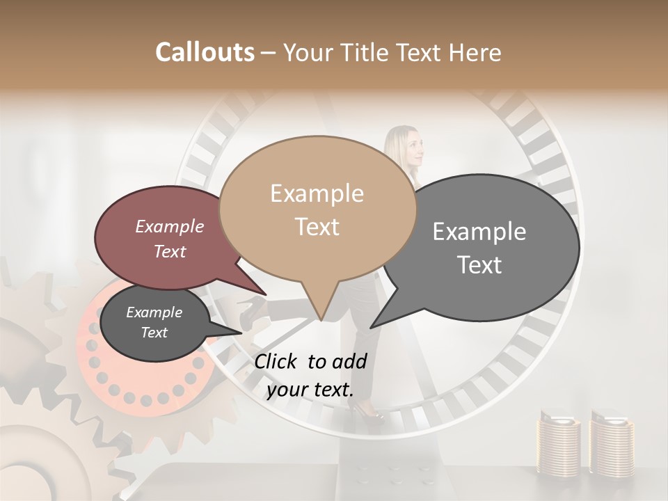 Wheel Happy Run PowerPoint Template