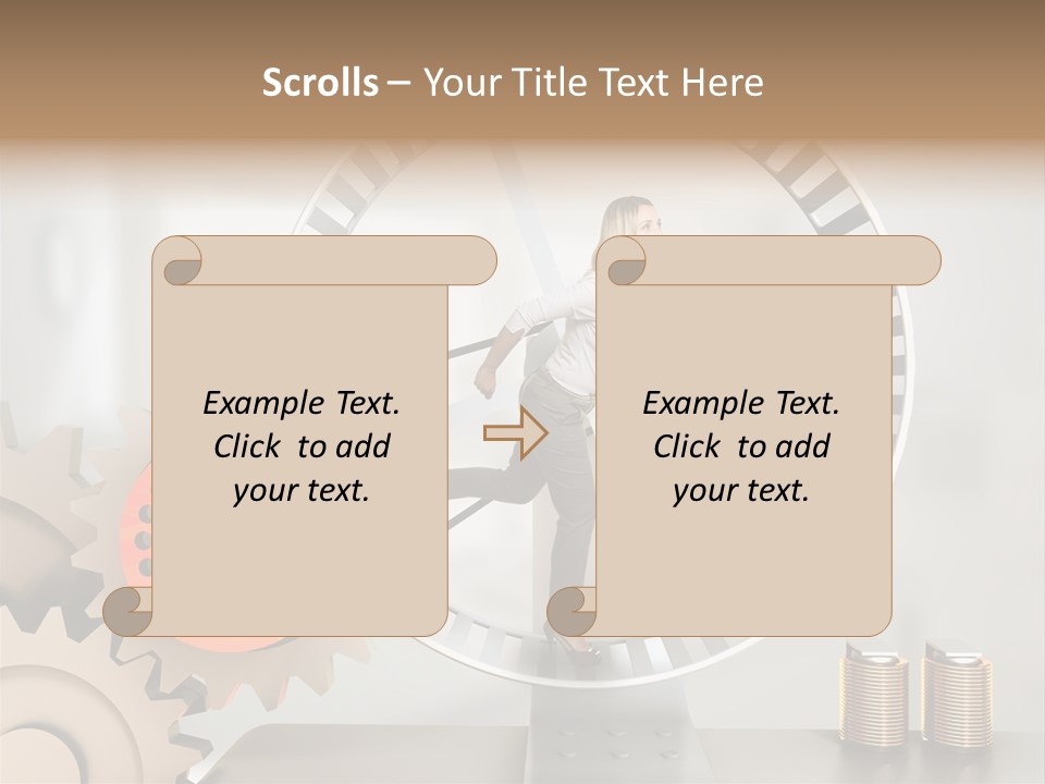 Wheel Happy Run PowerPoint Template