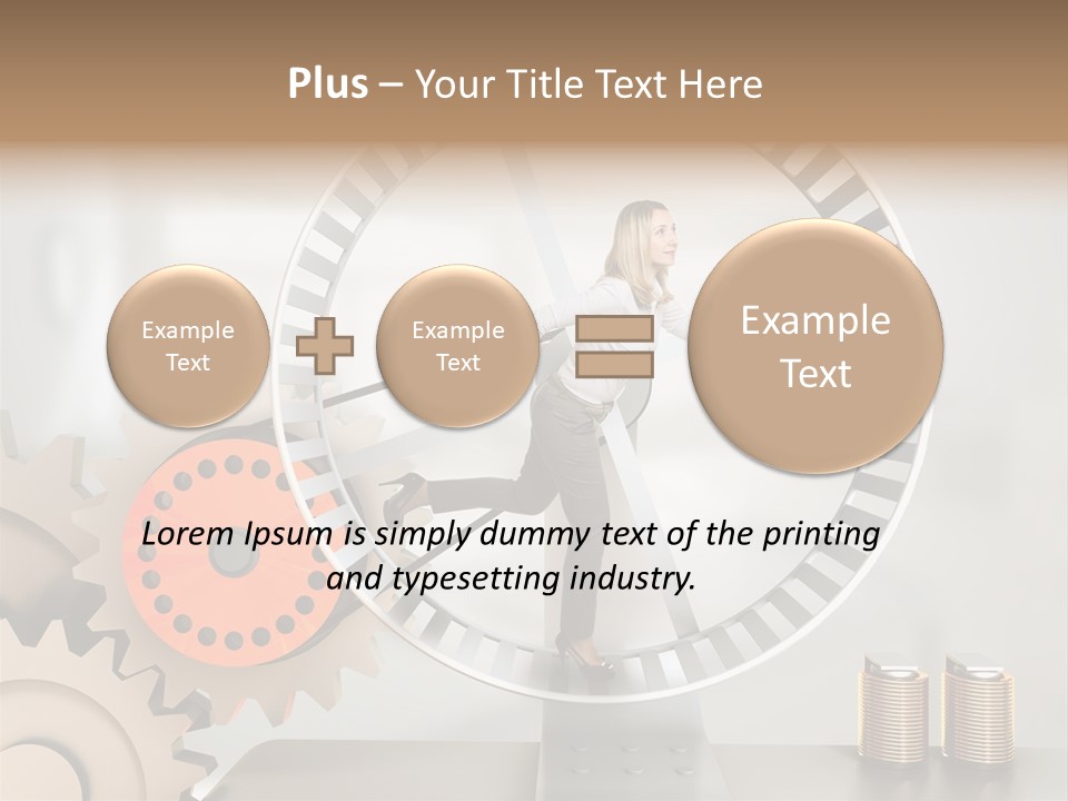 Wheel Happy Run PowerPoint Template
