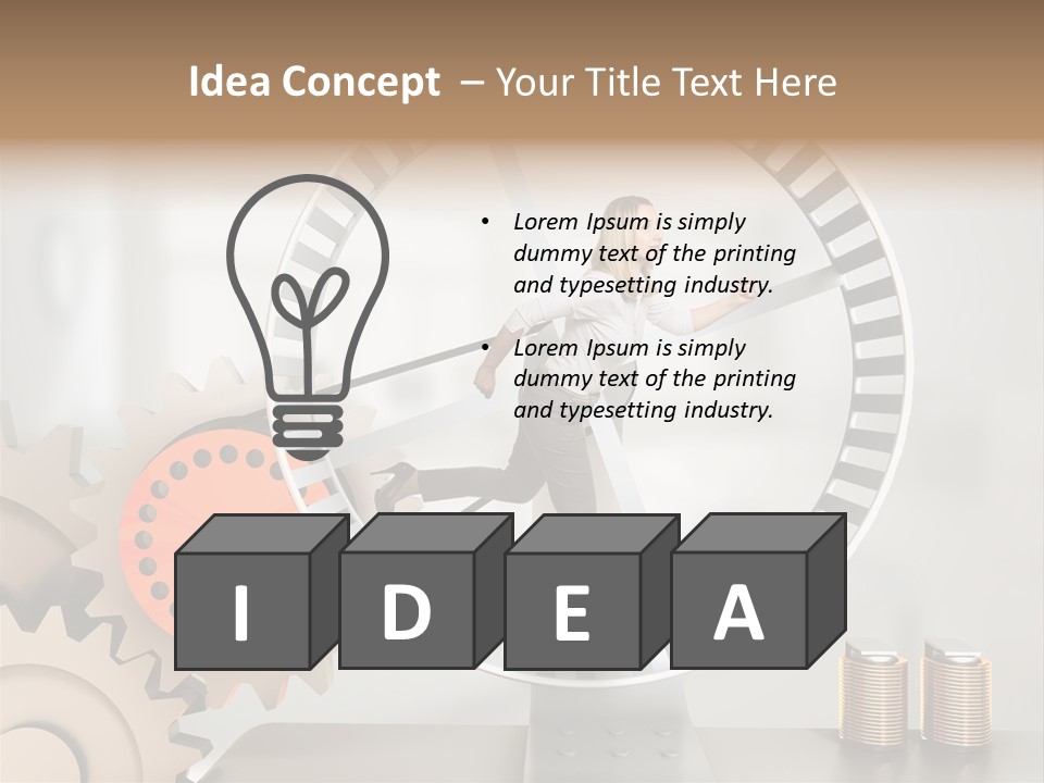 Wheel Happy Run PowerPoint Template