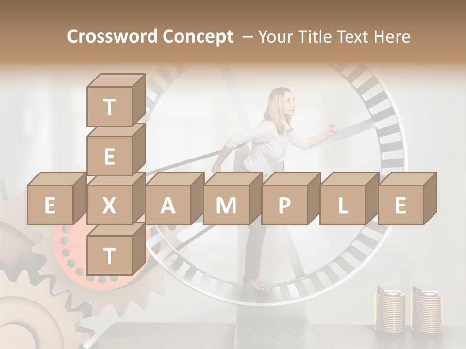 Wheel Happy Run PowerPoint Template